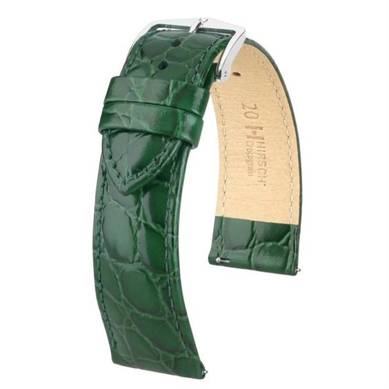 Cinturino Hirsch CROCOGRAIN 16 CROCOGRAIN VERDE 40 - 16 CROCOGRAIN VERDE 40
